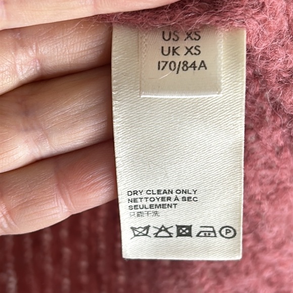 FREE PEOPLE Moonbeam Pink Alpaca Blend Slouchy Oversized Sweater Size XS - Picture 13 of 16